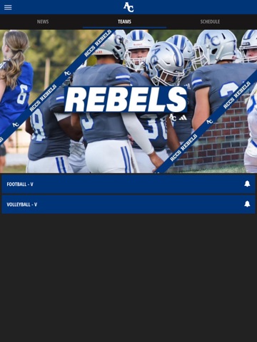 ACCS Athletics iPad screenshot