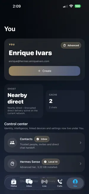 Hermes Private Messenger screenshot 1