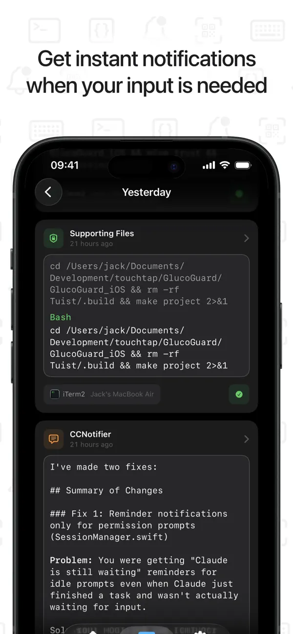 #2. Claude Code Notifier Companion (iOS) Ved: TouchTap