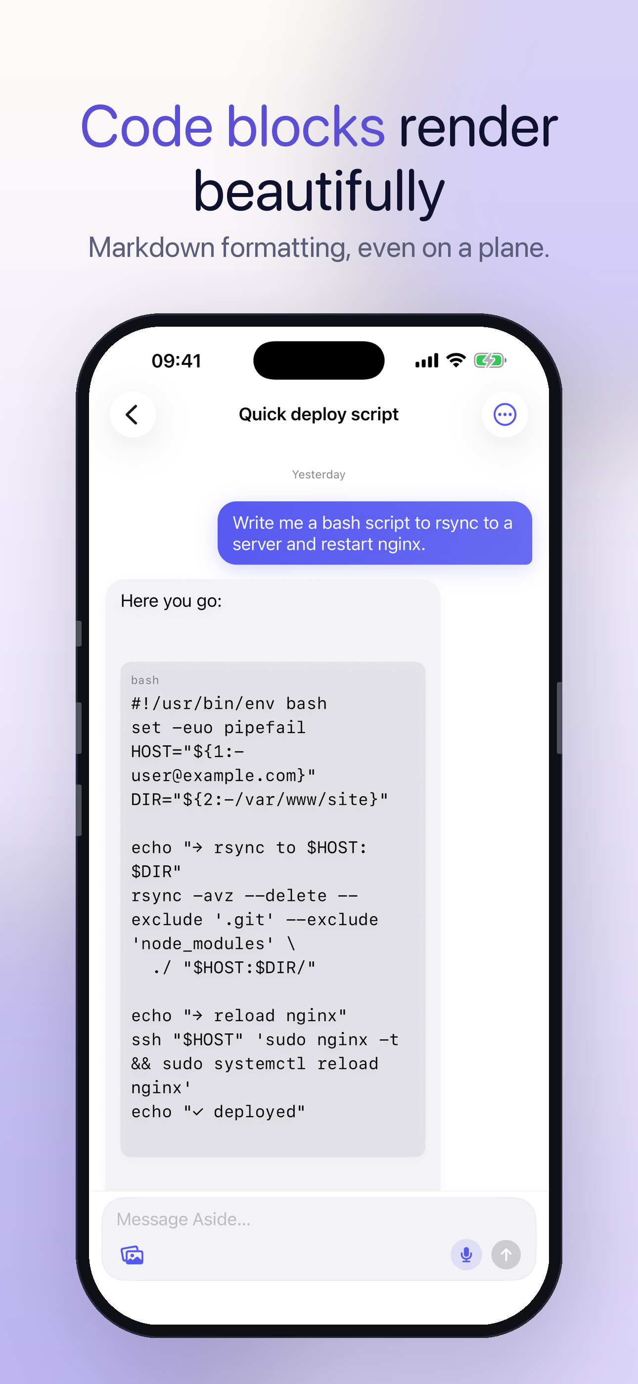 Aside: On-Device AI Chat screenshot 2