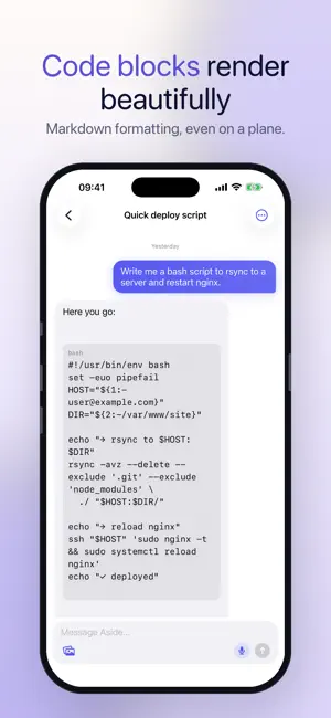 Aside: On-Device AI Chat screenshot 2