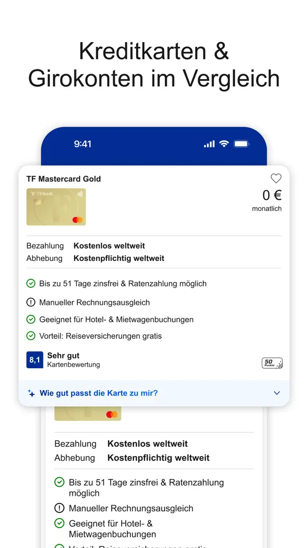 CHECK24 iPhone App Screenshot 9 – Finanzen