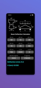 Beam Deflection Calculator screenshot