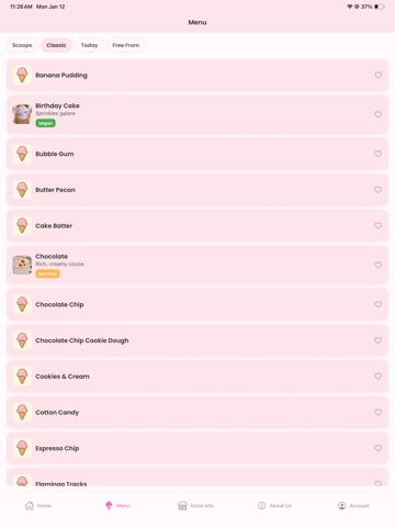 Flo's Premium Ice Cream iPad screenshot
