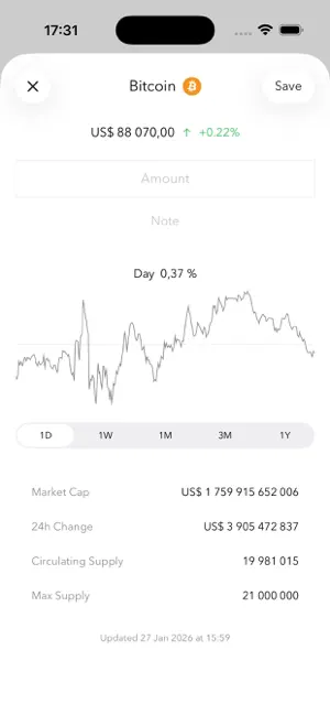Coinport - altcoin portfolio screenshot 2