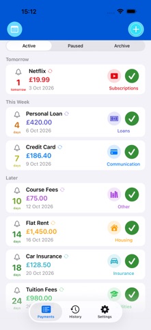 Payments reminder BillsOn screenshot 4