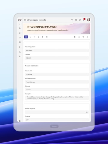 WEBCON iPad screenshot 3