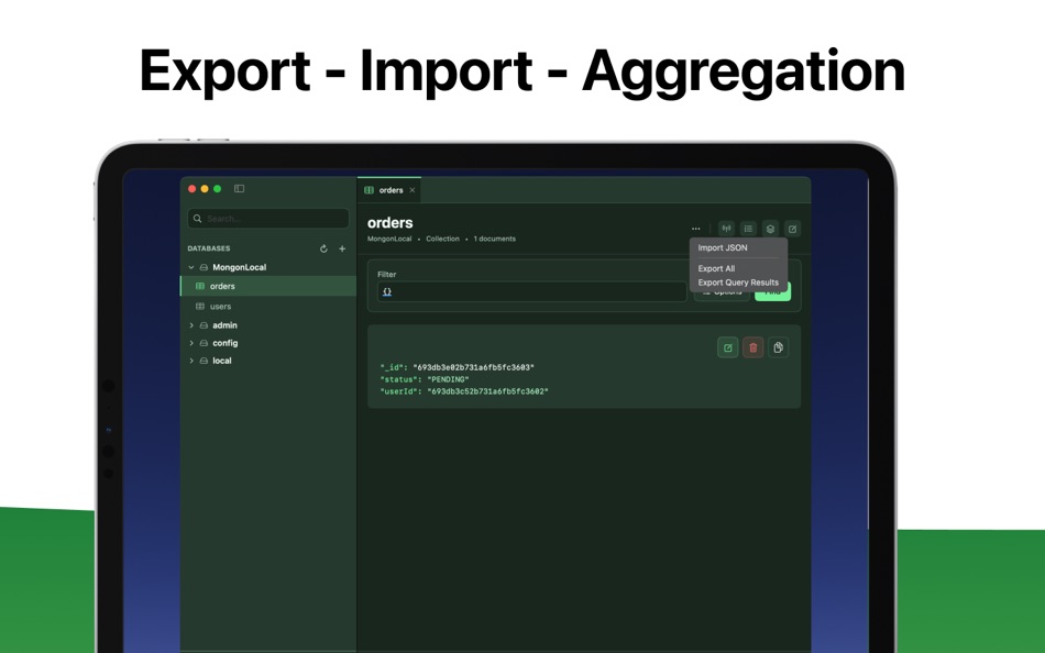 #6. Mongon | MongoDB Client (macOS) Podle: Enes Genc