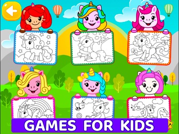 Unicorn Coloring Puzzle Games iPad screenshot