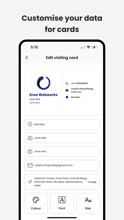 InfoProfile: Digital Card