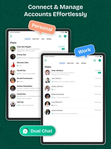 Whats Web: Dual Chat App iPad screenshot