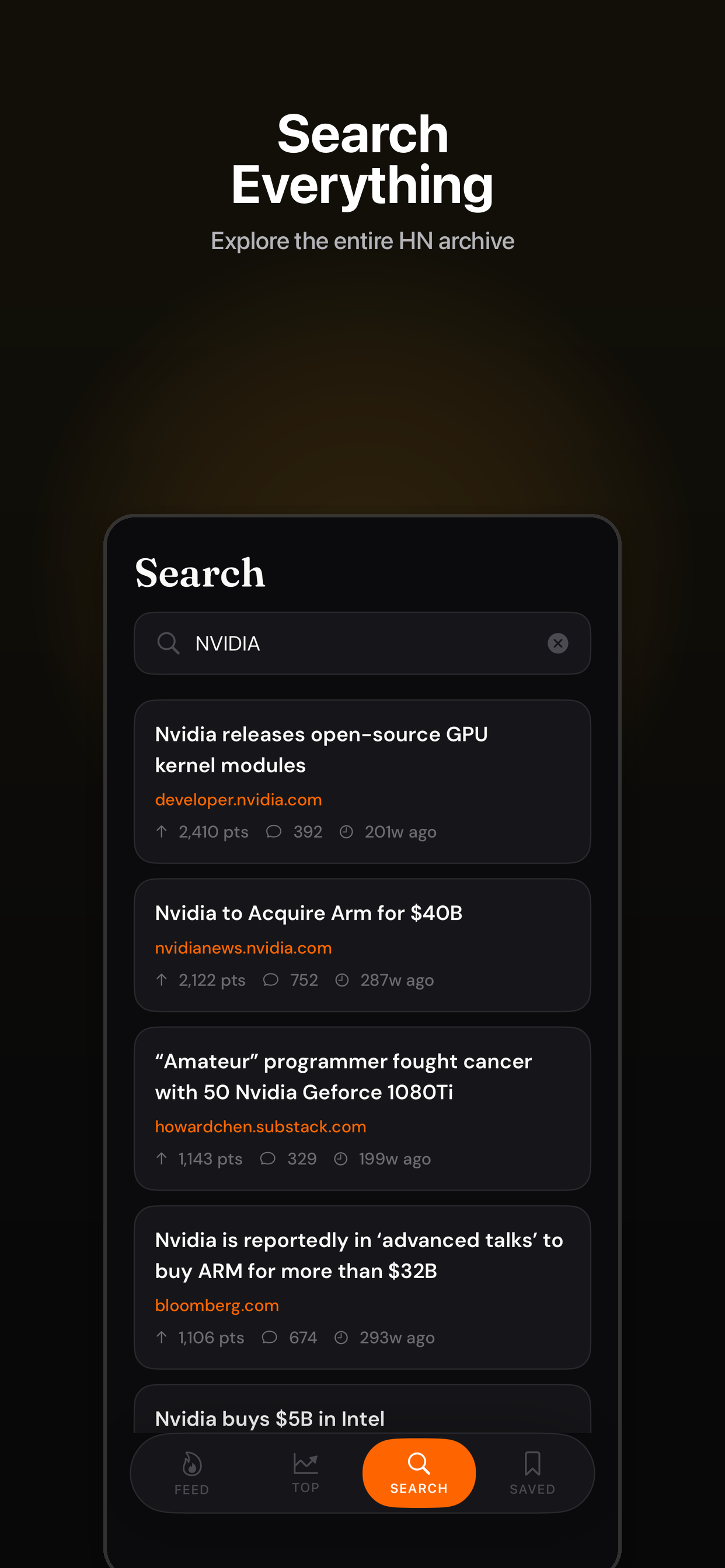 Hacker News App.