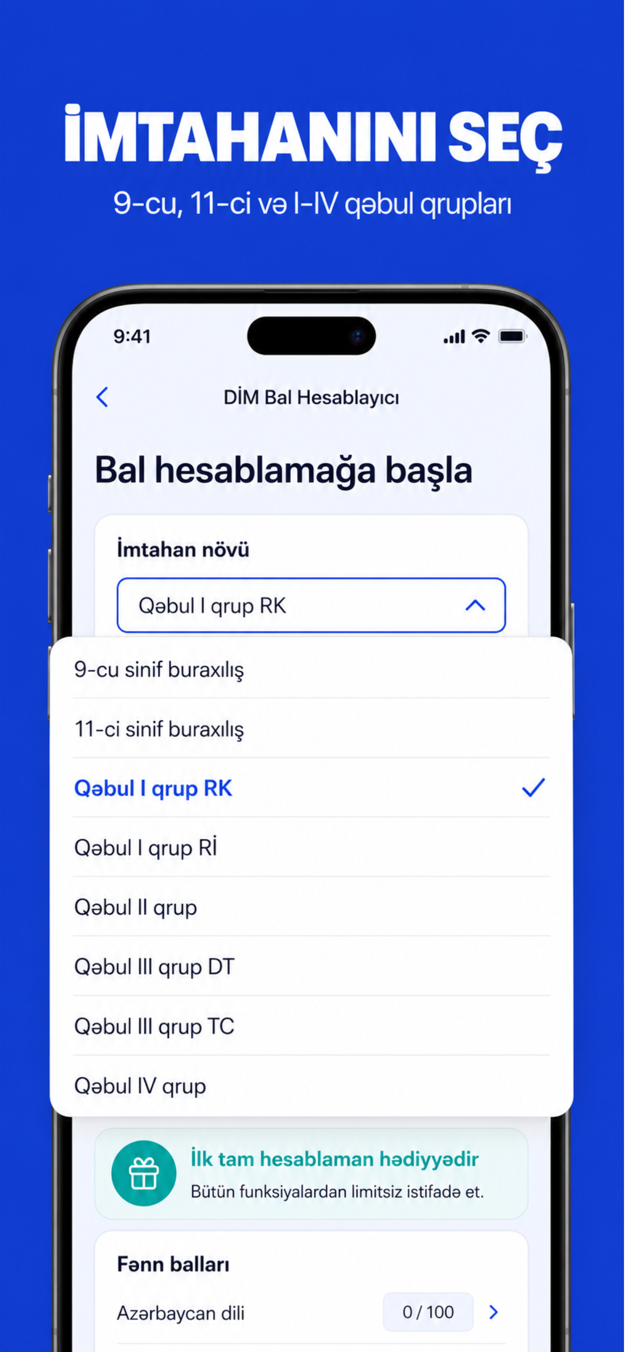 DİM Bal: İmtahan və Qəbul 2026 screenshot 2