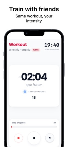Splash Rowing: Coach & Plans iPhone screenshot