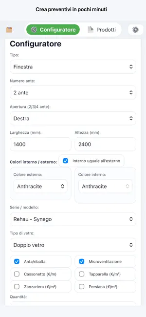 PREVENTIVI INFISSI PRO screenshot 1