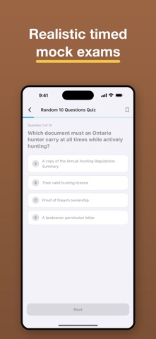 Ontario Hunting Licence Prep iPhone screenshot