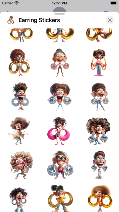 Screenshot #2 pour Earring Stickers