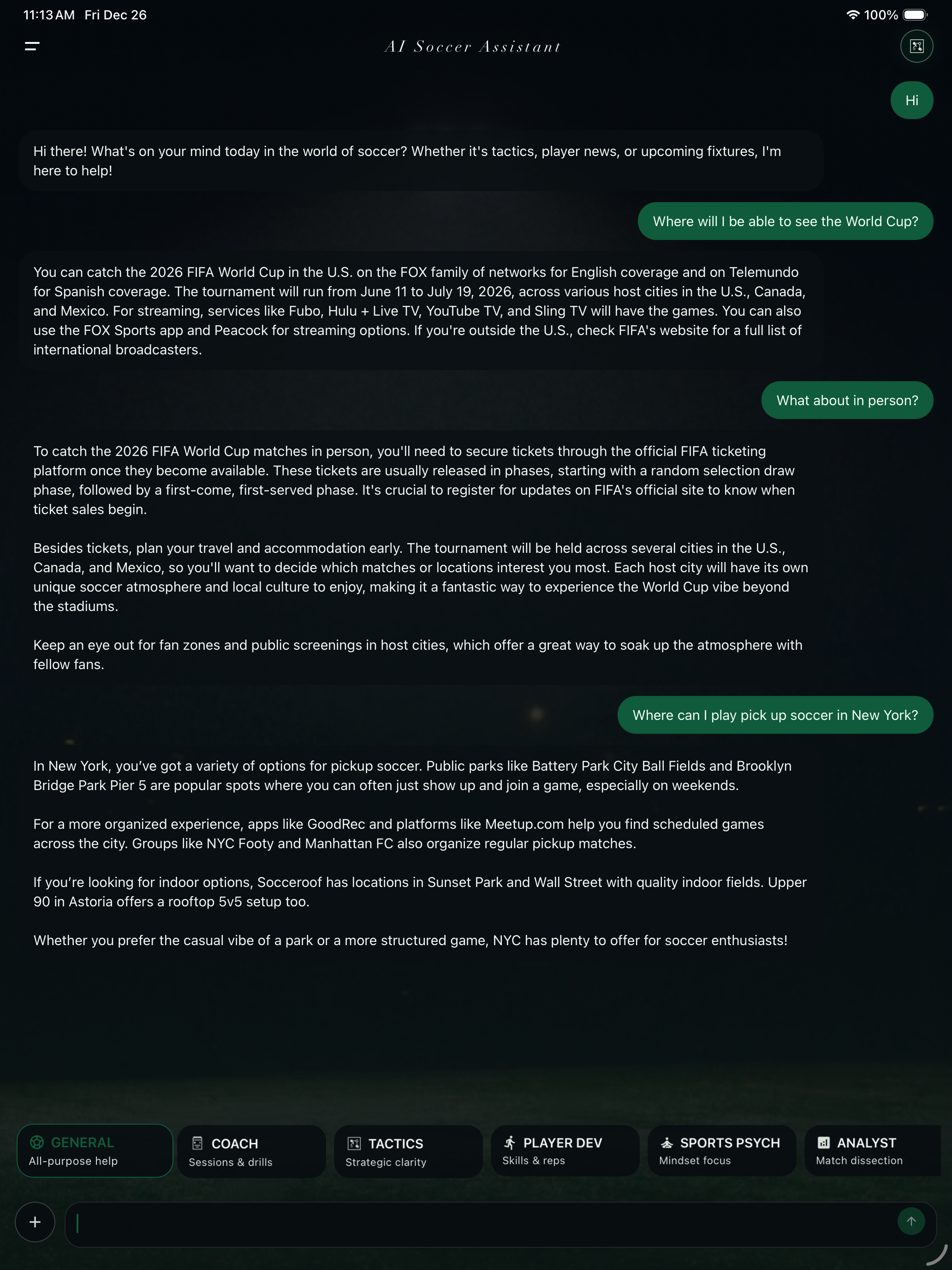 AI Soccer Assistant