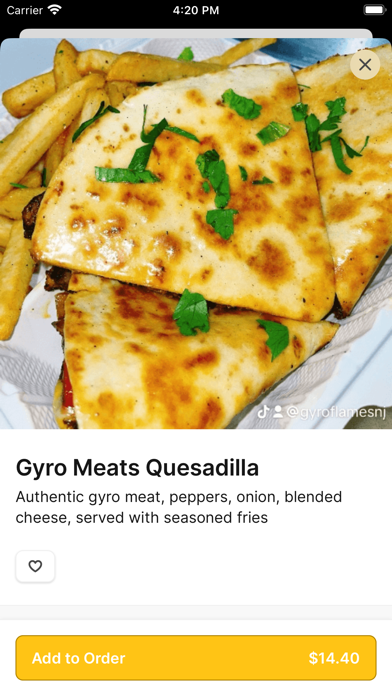 Gyro Flames iPhone screenshot 4 - Food & Drink app