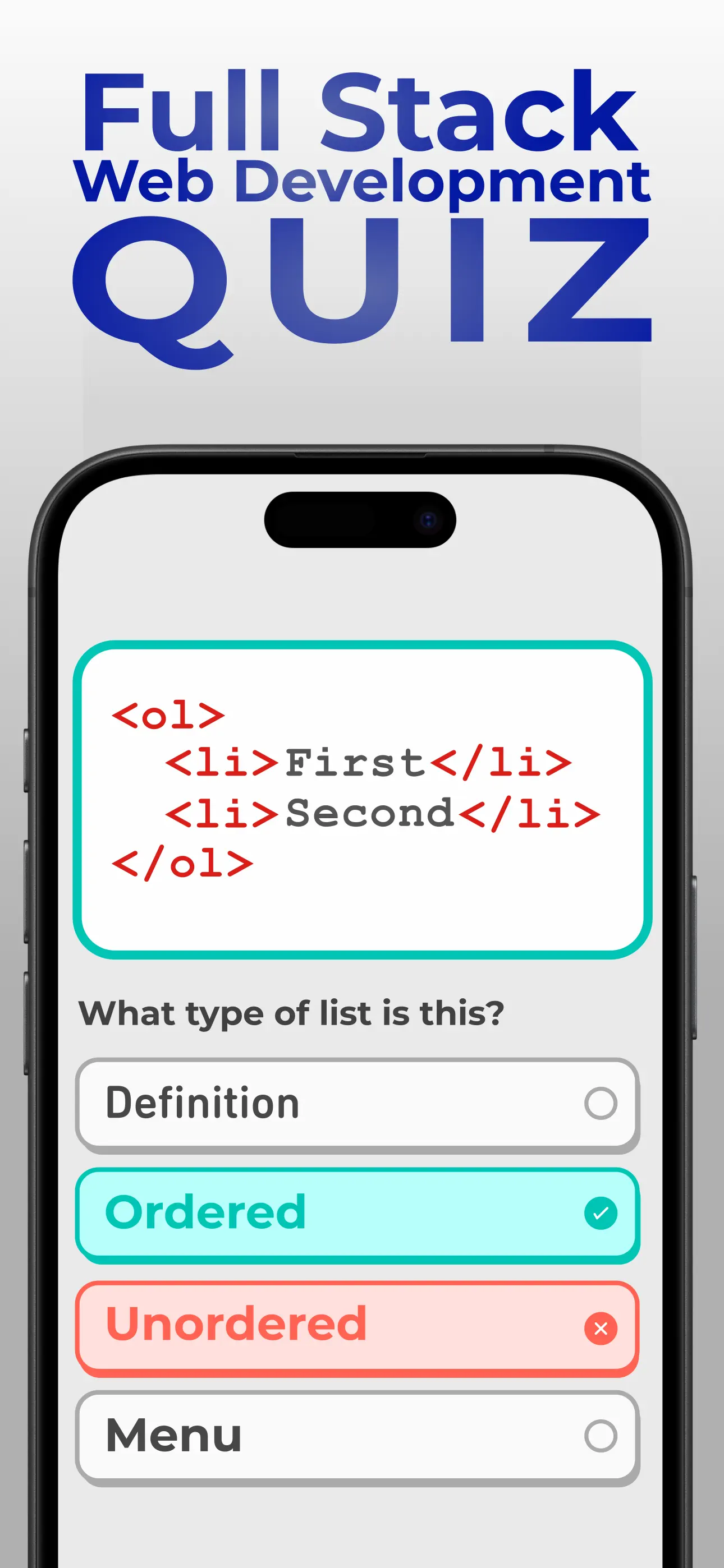 #1. Full Stack Web Develop Quiz (iOS) Ved: Shameel Abid