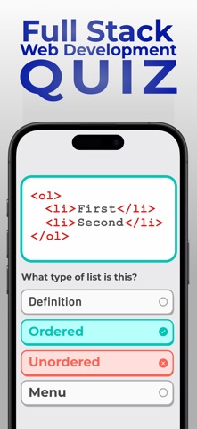 Full Stack Web Develop Quiz Screenshot 1 of 8