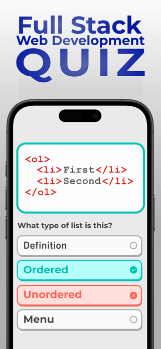 Full Stack Web Develop Quiz Screenshot 1 of 8