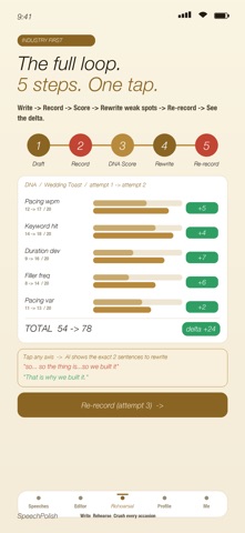 SpeechPolish iPhone screenshot