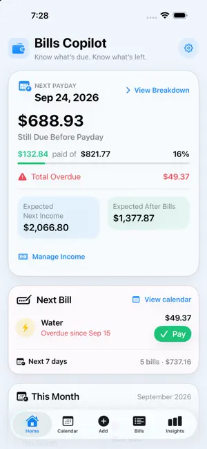 Bills Copilot screenshot 1