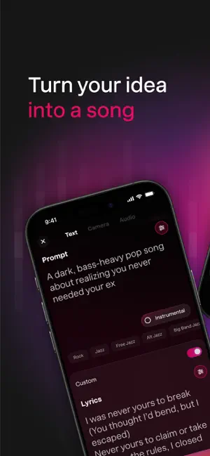 Udio: AI Music Maker & Studio iPhone screenshot 1