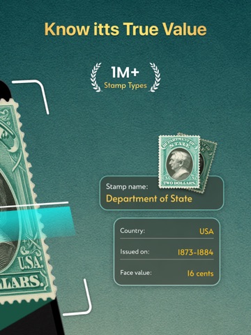 Stamp Identifier and Value iPad screenshot