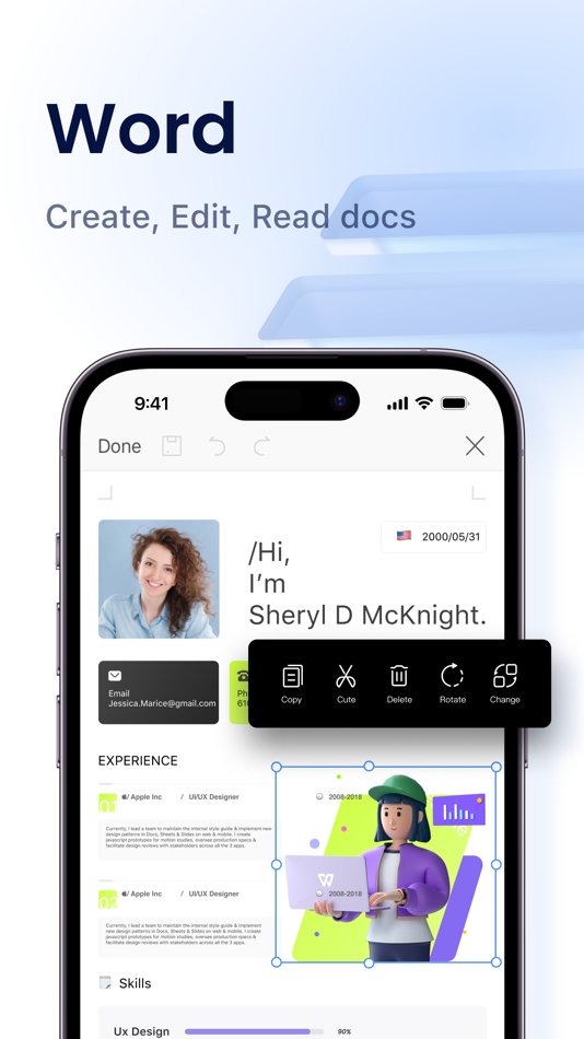 #4. WPS Office: PDF, Docs, Sheets (iOS) โดย: KINGSOFT OFFICE SOFTWARE CORPORATION LIMITED