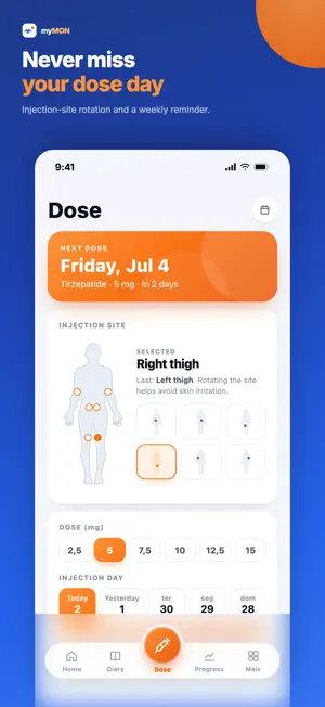 myMON: GLP-1 Dose & Weight screenshot 2