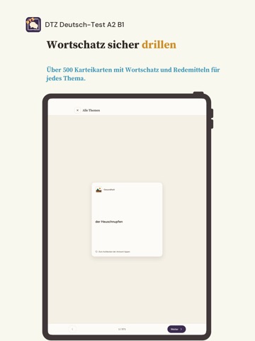 DTZ German Exam A2-B1 iPad screenshot