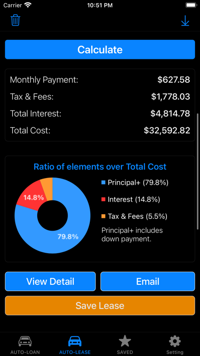 Car Loan Calculator,Auto Lease Screenshot
