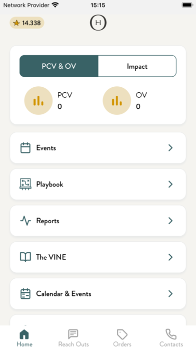 ONEHOPE: Wine Rep Back Office Screenshot