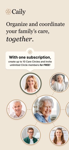 Caily - Care Team & Family Hub iPhone screenshot