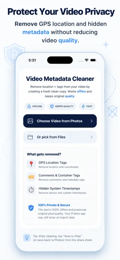 Video Metadata Cleaner screenshot 1