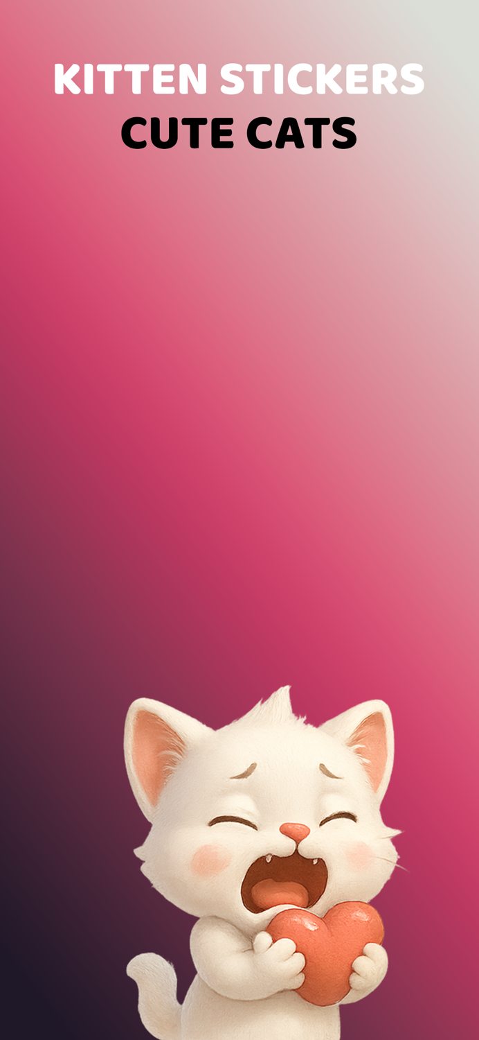 Cute Cat and Kitten Stickers