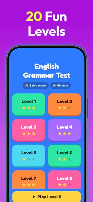 English Grammar Test Game screenshot 2