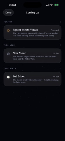 Latitude: Night Sky iPhone screenshot
