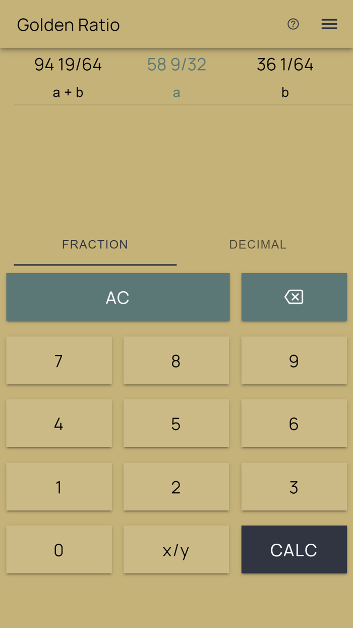 Easy Golden Ratio Calculator