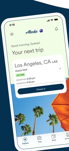Alaska Airlines screenshot