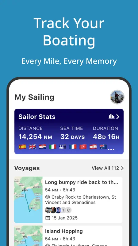 SailTies: Logbook & Sailing CV screenshot 1 of 9