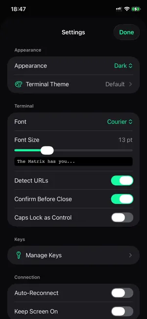 Terminalko - SSH Terminal iPhone screenshot 5