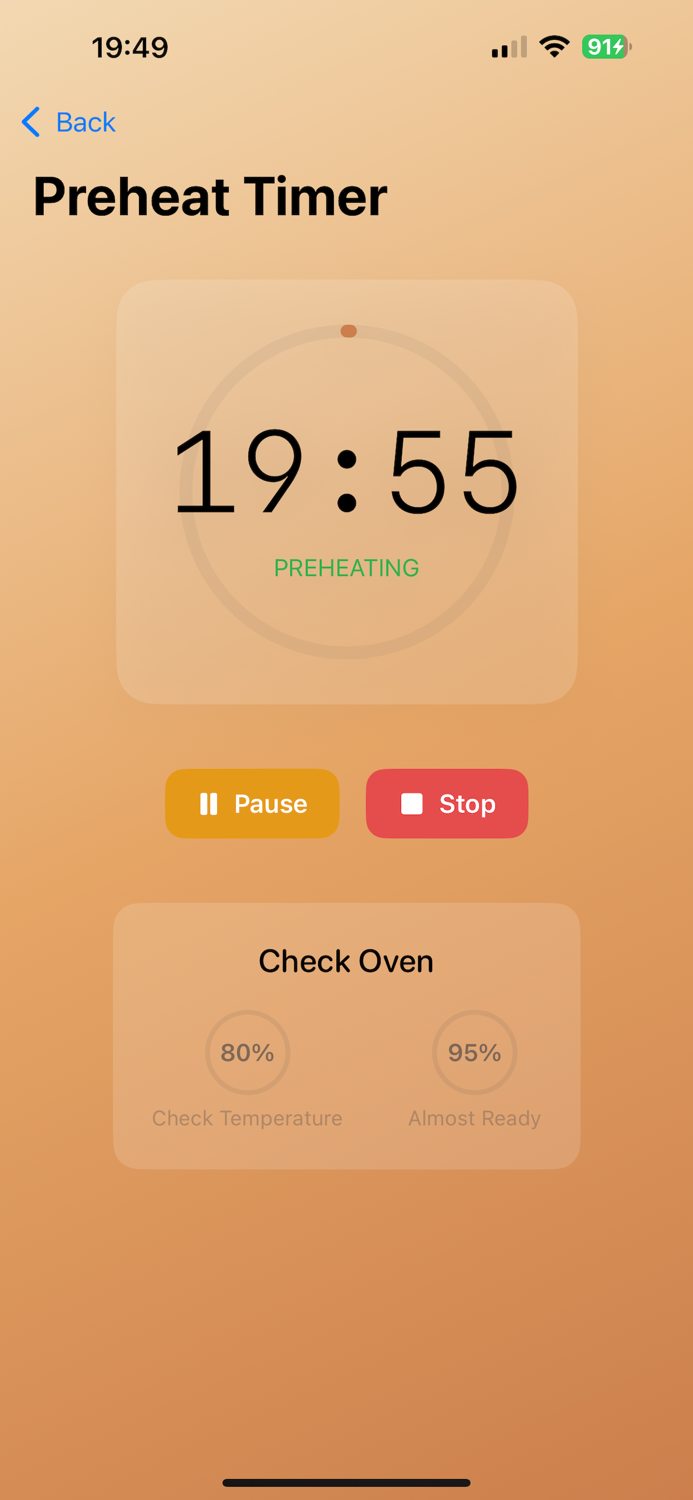 Perfect Preheat Oven Timer