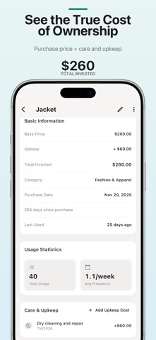 Worth It - Cost Per Use Screenshot 5 of 7