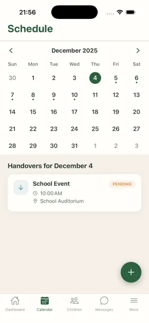 Pick Up: Co-Parent Calendar screenshot 3