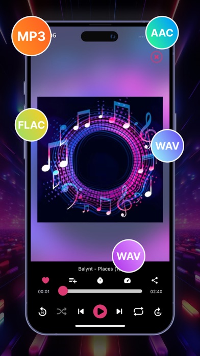 Offline MP3 Music Player iPhone screenshot 1 - Music app