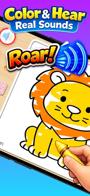 Animal Sounds & Coloring Games screenshot 1