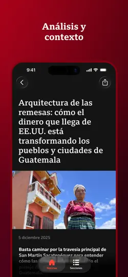 Captura de pantalla de BBC World Service en iPhone 5